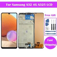 AAA + สำหรับ Samsung Galaxy A32 4G หน้าจอ LCD แสดง FA325 SM-A325F/DS พร้อมกรอบสัมผัสทำให้เป็นดิจิทัลประกอบ Gratis Ongkir