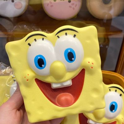 ♙♟ April ของเล่นเด็ก น่ารัก SpongeBob Square แบบคืนตัวช้า ของเล่นบีบสําหรับคลายเครียด PU บีบของเล่น