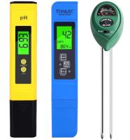 3 Pack Digital Tester PH Water Meter 3 In 1 TDS PPM Meter Soil PH Tester ความแม่นยำสูง Auto Calibration ปากกาประเภท EC Temp