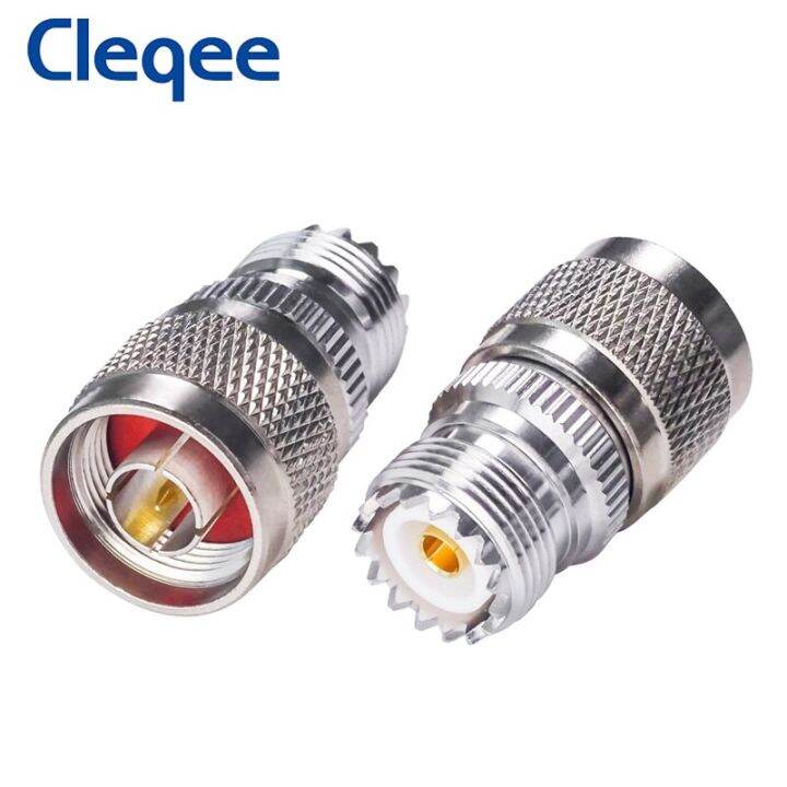 Cleqee N Type Male To Uhf So239 Pl 259 Female Adapter Rf Coaxial Adapter Copper Connector 2211