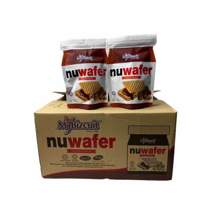 พร้อมส่ง-mybizcuit-nuwafer-นูเวเฟอร์สอดไส้ช็อคโกแลตเฮเซลนัท