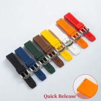 20mm 22mm Silicone Strap for Omega Seamaster Quick Release Bracelet for Seiko Water Ghost Watchband Breathable Watch Accessories