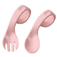 Safety Curly Handle Baby Spoon Fork for Baby Toddler Feeding Training Utensils Infant Children Spoon Tableware Food Grade PP