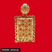 Inspire Jewelry ,จี้ทอง ทำลาย design สวยหรู หุ้มทอง 24K ขนาด 2.5 x 3.5 CM  พร้อมถุงกำมะหยี่