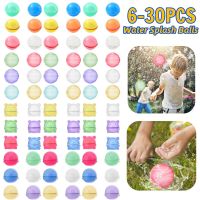 1-30pc Magnetic Reusable Water Balloons Refillable Bomb Splash Ball Silicone Water Sports Splash Ball Kids for Beach Water Party Balloons