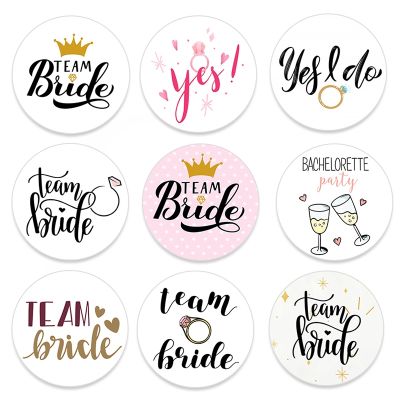hot！【DT】◇  24/48pcs Bachelorette Stickers Label Bride Bridesmaid Tribe Squad Hen Night Sticker To Wedding Supplies