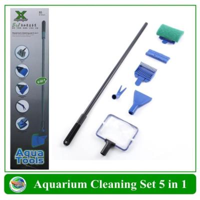 Aqualic X-003L แปรงทำความสะอาด แปรงขัดตู้ รุ่นเปลี่ยนหัวได้ 5 แบบ Aquarium Cleansing Set 5 in 1 บริการเก็บเงินปลายทาง สำหรับคุณ