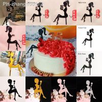 New High Heels Lady Happy Birthday Acrylic Cake Topper Wedding Girls Cake Toppers for 16 18 21 Birthday Party Cake Decorations