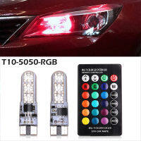 IN STOCK ความปลอดภัย Remote Rgb T10 W5w Led 194 168 W5w 5050 Smd Car Dome อ่านไฟรถยนต์ Wedge หลอดไฟ Rgb หลอดไฟ Led รถ Led Light