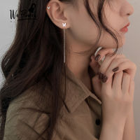 We Flower s925 Silver Butterfly Long Chain Earring for Women Fashion Ear Jewelry