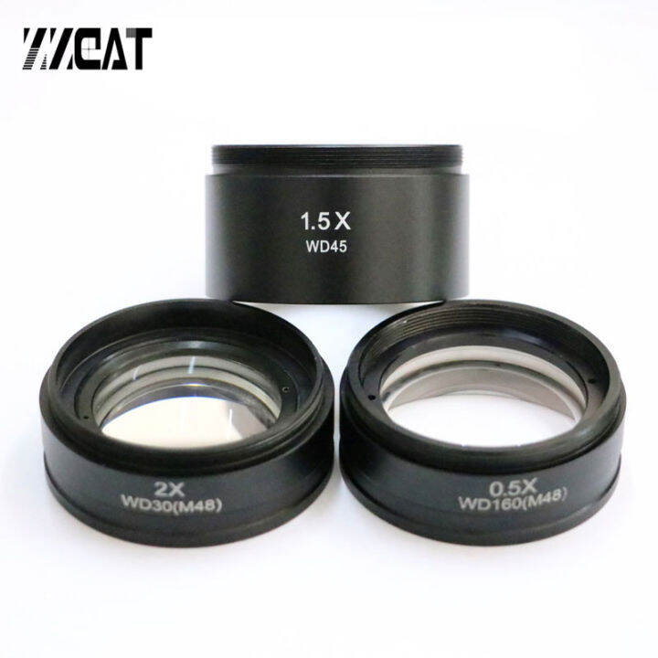 0.5X 1X 1.5X 2X Barlow Auxiliary Microscope Objective Lens Thread 48Mm