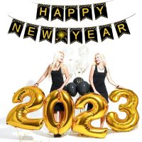 2023 32 Inch Foil Number Balloons Helium Globos Happy New Year Party Number Balaos Decoration