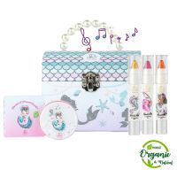 PUNARA เครื่องสำอางเด็กออแกนิค เซ็ตแต่งหน้าเด็กในกล่องดนตรี "Mermaid Princess Set" อ่อนโยน ปลอดภัย