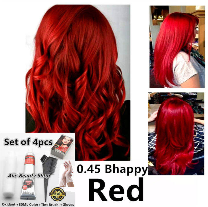 Red Permanent Hair Color Set 0.45 Bhappy Lazada PH