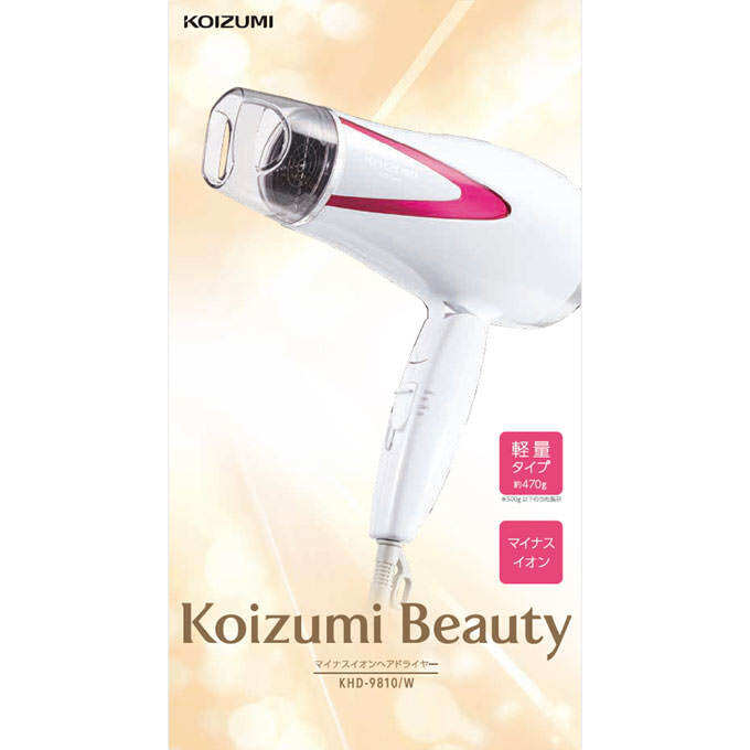 KOIZUMI KOIZUMI Minus Ion Hair Dryer KHD9810W Hair dryers and curl dryers Hair and Makeup