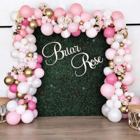 162Pcs สีขาวสีชมพู Rose บอลลูน Garland Arch Kit Gold Chorme Ballons วาเลนไทน์งานแต่งงานวันเกิด Party Dercorations Baby Shower