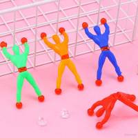 10PCS/Set Random Kids Toy Sticky Wall Climbing Flip Rolling Men 13CM Climber Spiderman Toys Favors Children