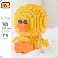 LOZ 9741 Animal World Cartoon Chicken Chick Sit Pet Doll Model DIY Mini Diamond Blocks Bricks Building Toy for Children no Box