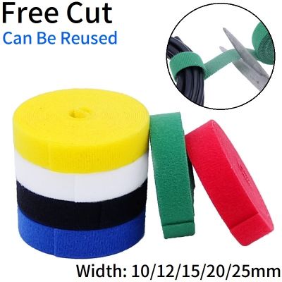 2/10M Cable Ties Reusable Loop Bundle Self Adhesive Fastener DIY Accessories Nylon Strap Organizer Clip Wire Holder Management