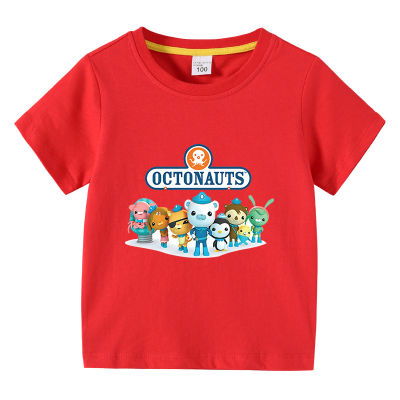 OCTONAUTS ชายหญิงแขนสั้น Tshirt เสื้อผ้าเด็กฤดูร้อนผ้าฝ้ายแขนสั้น Boy Girl Bottoming เสื้อ Top