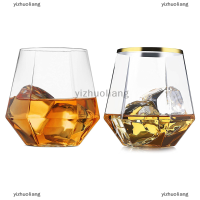 yizhuoliang Hexagonal CUP 360ml แก้วไวน์งานแต่งงาน dricated transparent cocktail Glass