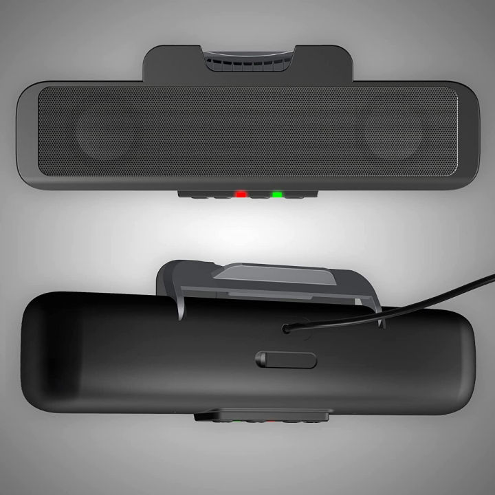 cyber-acoustics-usb-speaker-bar-ca-2890-stereo-usb-powered-speaker-easily-clamps-to-monitor-convenient-controls