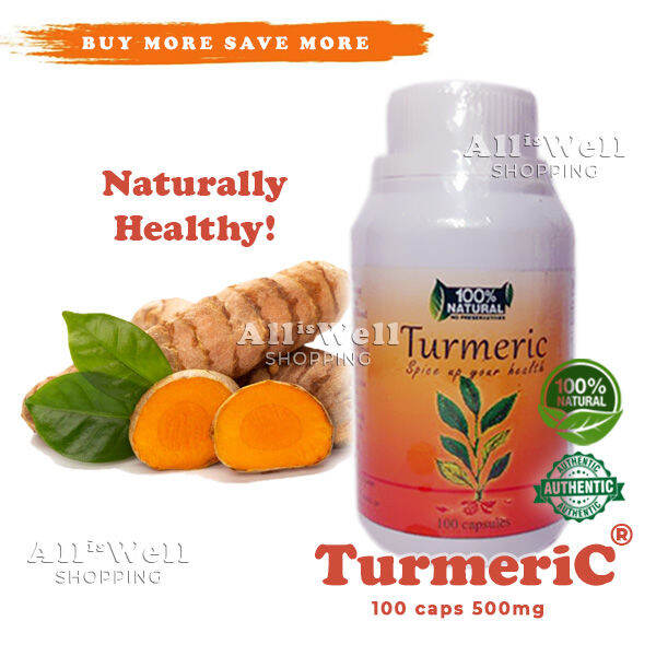 Turmeric Capsules Original 500mg 100s 30s Food Supplement for Uric Acid Control Anti Gout Anti