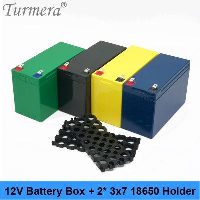 Turmera 12V 18650 Lithium Battery Storage Box with 2x3x7 Brackets for 7Ah-23Ah Uninterrupted Power Supply and E-Bike Battery Use