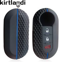 [New Changes] Kirtlandi Flip Folding Car Key Case สำหรับ Fiat 500 Punto Ducato Stilo Panda Remote Auto Key Pad Key Case ผู้ถือกระเป๋า Fob