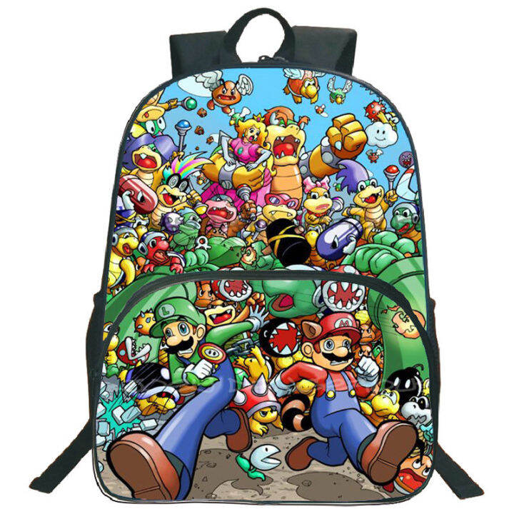 Super Mario Smash Bros Backpack Children Anime School Bags Boy Girl ...