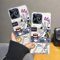 เคส C53 Realme เคสโทรศัพท์ใหม่ RealmeC53โปร่งใสกันกระแทกเคสการ์ตูนน่ารักนุ่มๆกระต่าย Realmi C53