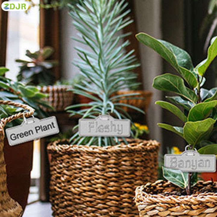 zdjr-garden-ป้ายพลาสติกบอกชื่อต้นไม้กันน้ำ-s-ป้ายพลาสติกบอกชื่อต้นไม้ทำเครื่องหมายสองด้านสำหรับบันทึกสภาพพืช