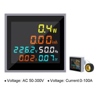 Digital Voltmeter Ammeter AC 50-300v 100A Wattmeter Power Energy Frequency Meter LCD Voltage Monitor Current Factor Volt AmpHerz