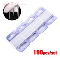 100pcs PVC Box Bag Peghooks Display Slot Hole Adhesive Hang Tabs Tag Merchandise Display