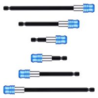 6-Piece Drill Extension Quick Release Screwdriver Bit Base 1/4 Inch Hex Shank Drill Extension Quick Release Set