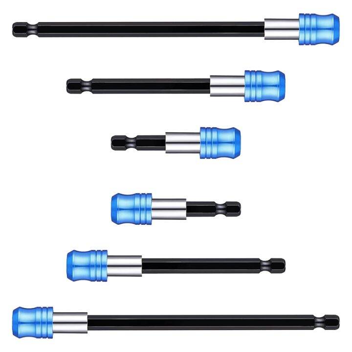 6-piece-quick-release-magnetic-screwdriver-bit-base-1-4-inch-hex-shank-drill-extension-quick-release-set