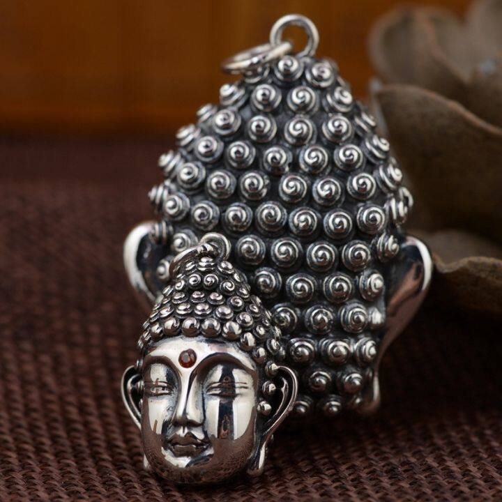 100-925-silver-tibetan-sakyamuni-pendant-buddhist-sakyamuni-buddha-pendant-sterling-tibetan-buddha-pendant-good-luck-amulet