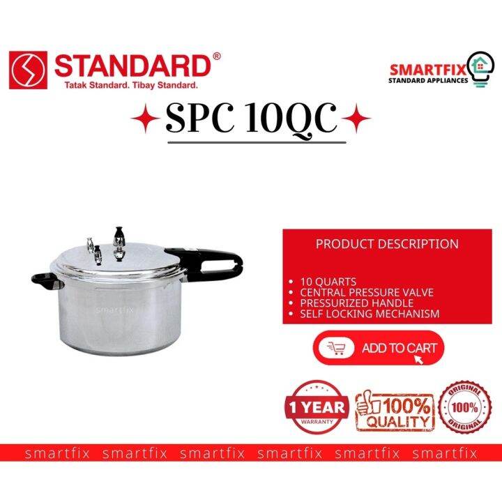 Standard Pressure Cooker Aluminum 10 Quartz SPC 10QC Lazada PH