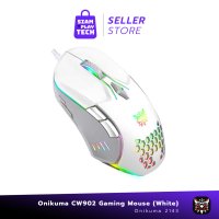 ONIKUMA CW902 Gaming Mouse (White/Pink) เมาส์เกมมิ่งคุณภาพพร้อมไฟ RGB ปรับความไวได้หลายระดับ