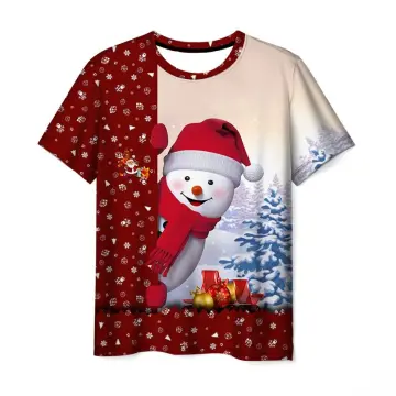 2024 Christmas Shirt Snowman HD Pattern High Quality Fashion Men's Shirt  Buttons Designer Design Tops Men's Lapel Plus Size