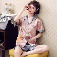 QWEEK Flamingo Pajamas Homewear 2 Pieces Pyjamas Femme Pijamas Sets Nightie Sleep Wear Lounge Home Clothes for Women