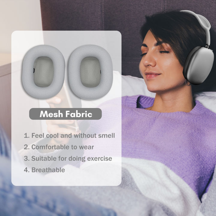 ตาข่ายผ้า-motospeed-อะไหล่แผ่นรองหูแผ่นบุรองหูฟังใช้ร่วมกับ-apple-ติดตั้งได้ง่าย-airpods-max