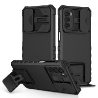 Moto G52 Case, WindCase Rugged Dual Layer Stand Case with Sliding Camera Cover for Motorola Moto G52
