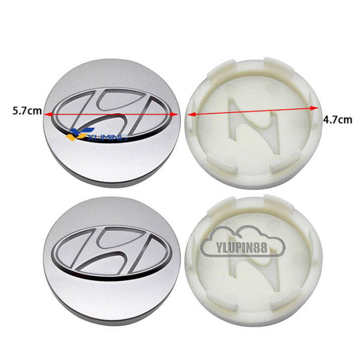 Xuming 4pcs 57mm Car Wheel Center Hub Caps Cover Auto Emblem Badge ...