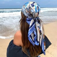 【CC】❣✖¤  90x90cm Hijab Foulard Iuxe Bandana Headscarf Silk Scarf Scarftop Headwraps Four Seasons Hair Scarve