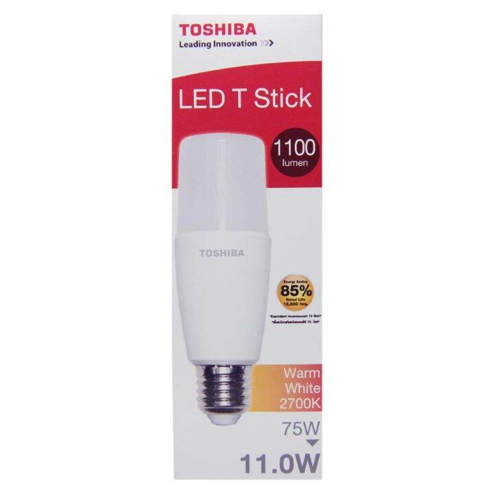 หลอด-led-stick-toshiba-t7-e27-11w-สีเหลืองขาว-ส่งเร็วส่งไว-มีเก็บเงินปลายทาง