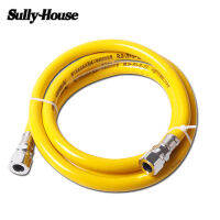 Sully House ห้องครัว Tubogas G1/2 "สีเหลืองป้องกัน 304 สแตนเลสลูกฟูกท่อแก๊สฉนวนกันความร้อน, 3 พอร์ต, 50 ถึง 500 ซม.