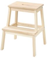 BEKVÄM Step stool, aspen, 50 cm (เบียแควม เก้าอี้ 2 ขั้น, ไม้แอสเพน, 50 ซม.)