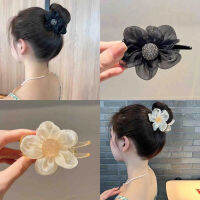 【 Yidea Hongkong】 Sun Flower Meatball Head Clip Back Head Shark Clip อุปกรณ์เสริมผม