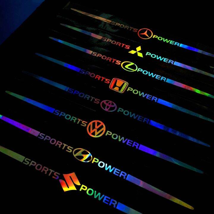 HONDA Windshield Stickers Laser Rainbow Decals Waterproof Front Rear